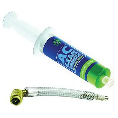 AIRTEC 45322 AC Leak Freeze Leak Sealant With Magic Frost & Adapter Hose (1/4) Green Cartridge (1.5 oz) For AC & Refrigeration Systems 1-6 Tons * CLEARANCE *