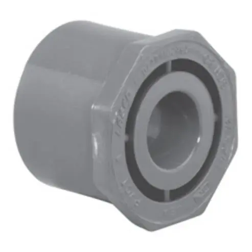 Charlotte 837-250 PVC Schedule 80 Reducer Bushing Flush Style SPG x S 2 x 1-1/4