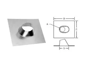 SELKIRK 103830(3RV-AF12) RV Series Bvent Gas Roof Flashing Adjustable 6/12 to 12/12 3 * CLEARANCE *