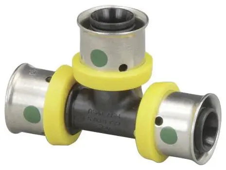 VIEGA 49545 PureFlow PEX Press Polymer Tee, With Smart Connect, P x P x P, 1 x 3/4 x 1 * CLEARANCE *