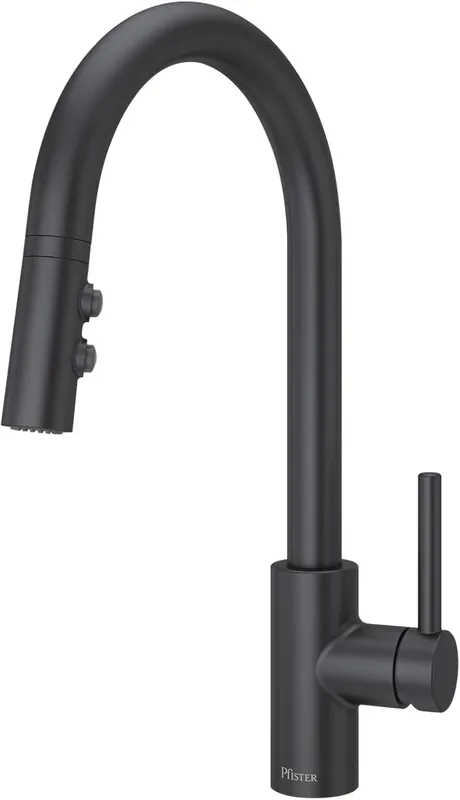 PFISTER LG529-SAB Stellen One Handle Pull-Down Kitchen Faucet, High Arc, Matte Black * CLEARANCE *