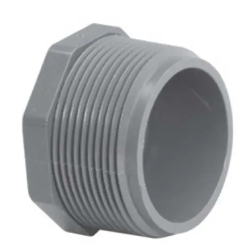 CHARLOTTE 850-007 Schedule 80 PVC Plug, MPT, 3/4 * CLEARANCE *