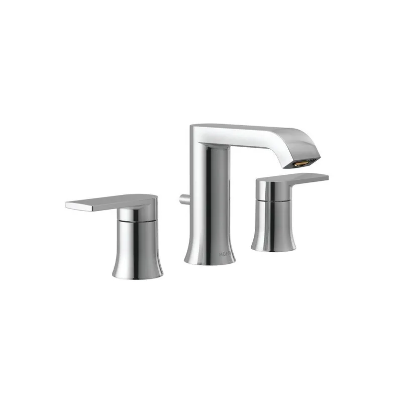 Moen T6708 Genta Collection Two-Handle Low Arc Bathroom Faucet Chrome * CLEARANCE *