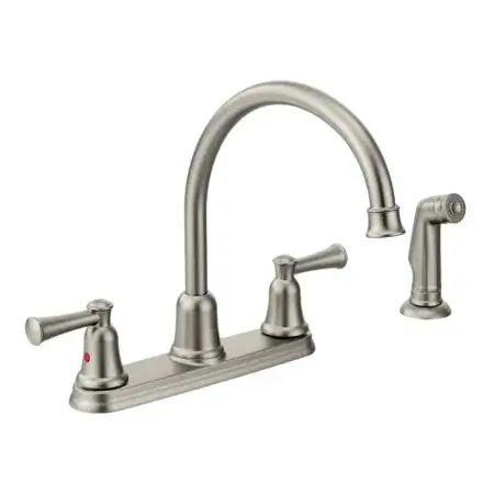 CLEVELAND 41613CSL Capstone Classic Two-Handle High-Arc Kitchen Faucet With Side Spray 3-Hole 4 Centerset * CLEARANCE *