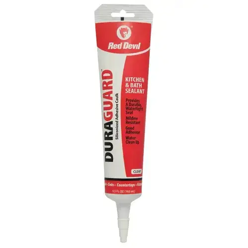 Red Devil 0445 Kitchen and Bath Siliconized Acrylic Caulk 5.5 fl-oz