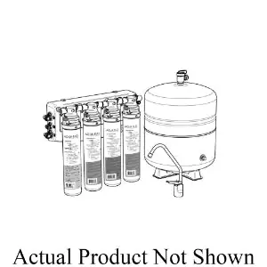 Novo 1340302-60 Aqua Flo Platinum 4-Stage Quick Change Reverse Osmosis Water Filter With 4 Gal Metal Storage Tank
