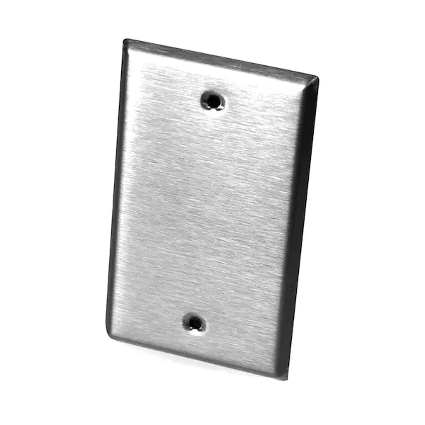 ACI A/3K-SP 3K Ohm Stainless Steel Wall Zone Plate with Override Temperature Sensor