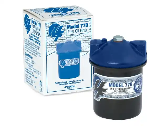 Unifilter 77B Fuel Oil Filter 25 GPH Firing Rate @ 10 Microns 40 PSI Replacement MPN 2492