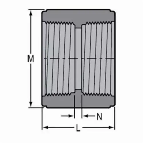 Spears 830-007C 3/4 CPVC Coupling FPT SCH80