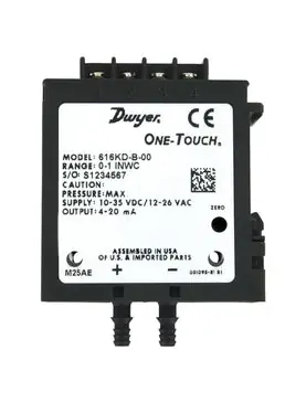 Dwyer 616KD-B-06 Differential Pressure Transmitter 0-20 w.c.