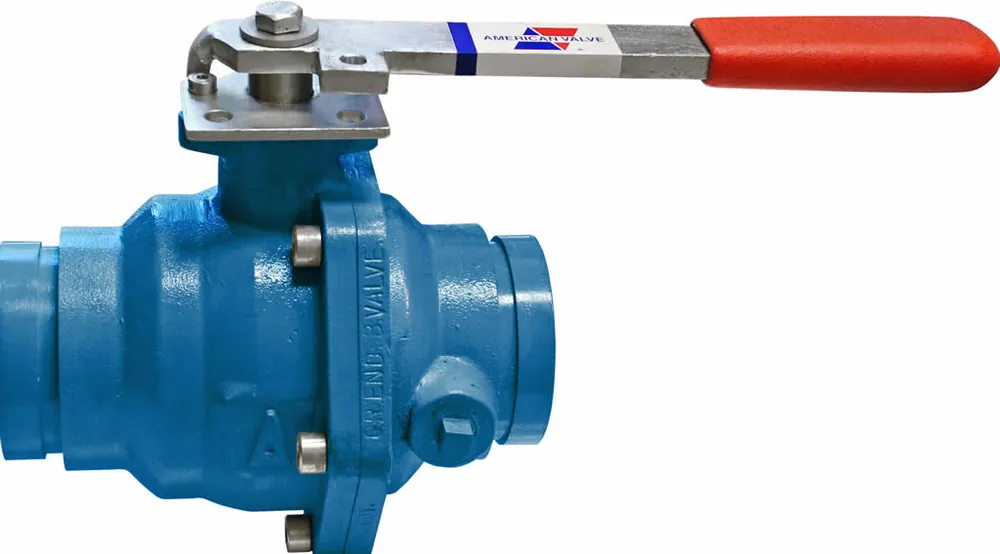 American Valve 3700V4 CI Grooved Ball Valve
