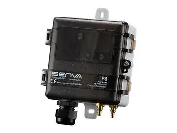 SENVA P6-0500-1LP Dry Differential Pressure 5 Enclosed Universal with LCD Duct Probe