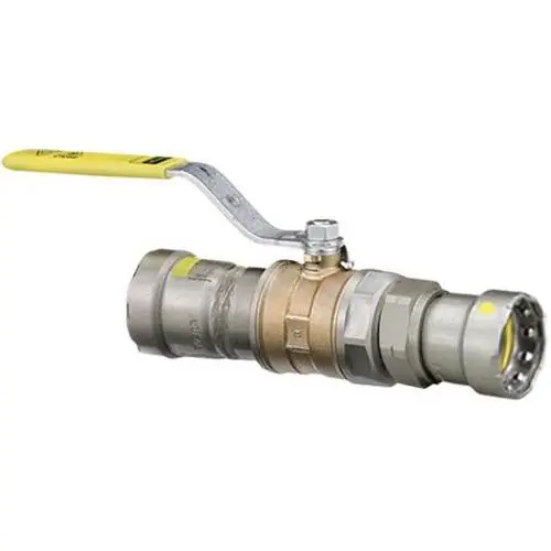 Viega 30715 2 x 2, MegaPressG x MegaPressG, 125 PSI, Bronze, Locking Handle, Ball Valve