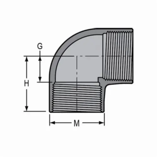 Spears 808-003C 3/8 CPVC 90 Elbow FPT SCH80