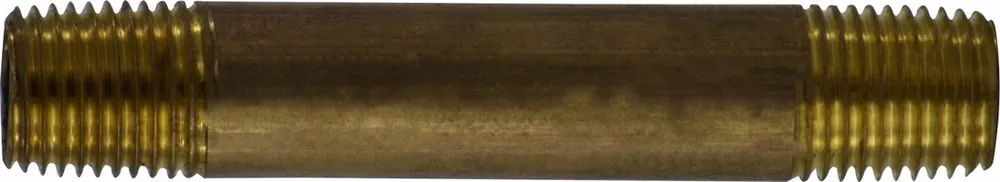 Midland 40020 1/4 X Close Red Brass Nipple