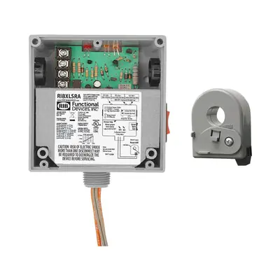 FUNCTIONAL RIBXLSRA Enclosed Solid-Core AC Sensor Adjustable 10Amp SPST Momentary 10-30Vac/dcRelay