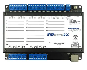 Contemporary BASC-22CR BAScontrol22 BACnet Client/Server 22-Point 6 Relays 2xRJ45 Switch