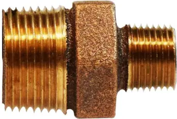 Midland 44742 Bronze Hex Nipple 1/2 X 3/8