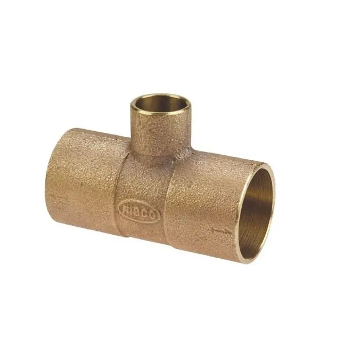 Copper Fitting 0 2 x 2 x 3 inches Cast Copper Pipe Tee