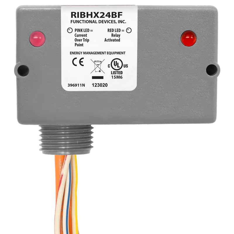 Functional RIBHX24BF Enclosed Relay/AC Sensor 20Amp SPST-NO 24Vac/dc
