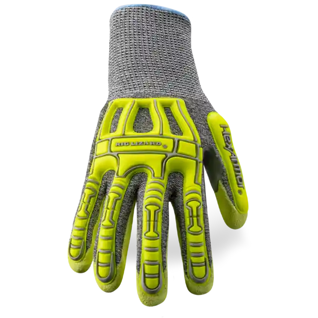 Hexarmor 2090X-S (7) Rig Lizard Knit with Sandy Nitrile Palm dip and Impact size S