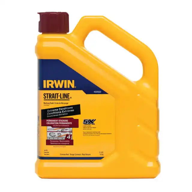 IRWIN 4935522 CHALK 2 LB - CRIMSON RED PERM. STAINING