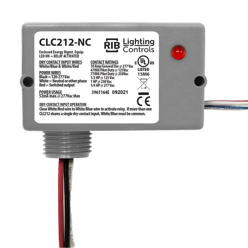 FUNCTIONAL CLC212-NC Enclosed Light Controller Relay 10 Amp SPST-N/C