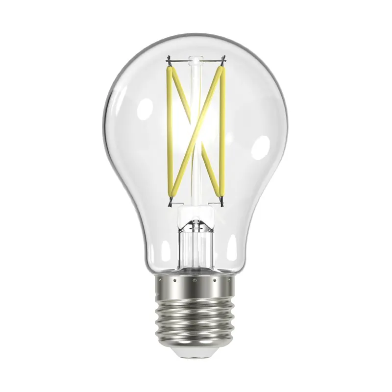Satco S12417 8 Watt LED A19 Lamp - Clear Medium Base 4000K 90 CRI 120 Volts