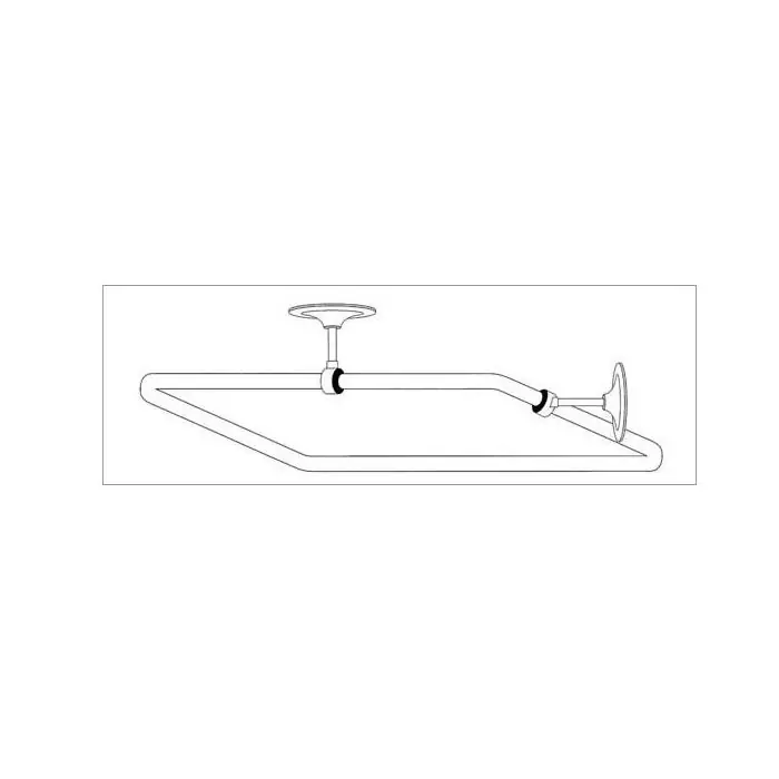 Pasco 1271 48 Alum. Rectangle Curtain Rod