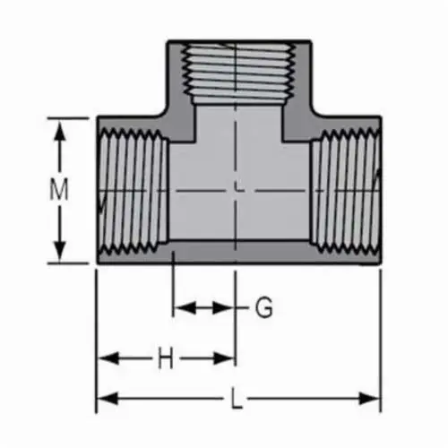 Spears 805-012C 1-1/4 CPVC TEE FPT SCH80