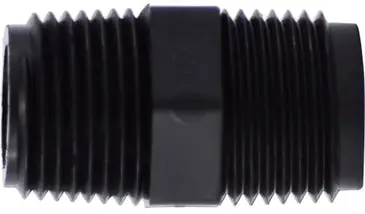 MIDLAND 28613B 3/8 Black Poly Hex Nipple