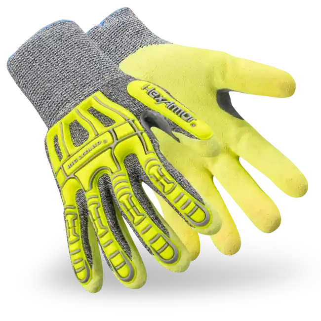 Hexarmor 2090X-XL(10) Rig Lizard Knit with Sandy Nitrile Palm dip and Impact