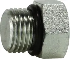 Midland 6408O5 1/2-20 OR Hex HD Plug Hydraulic Steel O-Ring Adapter