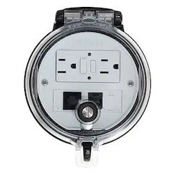 Panduit DAP4BC-G3-6 Data Access Port 4in Base GFCI Outlet Cat 6 Coupler