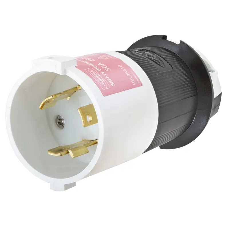 Hubbell HBL2641S LKG S/SHRD PLUG 30A 480V L8-30P