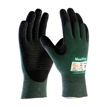 PIP 34-8443/S Green Knit Wrist Cuff Nitrile Small Cut-Resistant Gloves