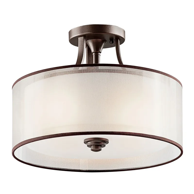 Kichler 42386MIZ The Lacey 15in 3 Light Semi Flush