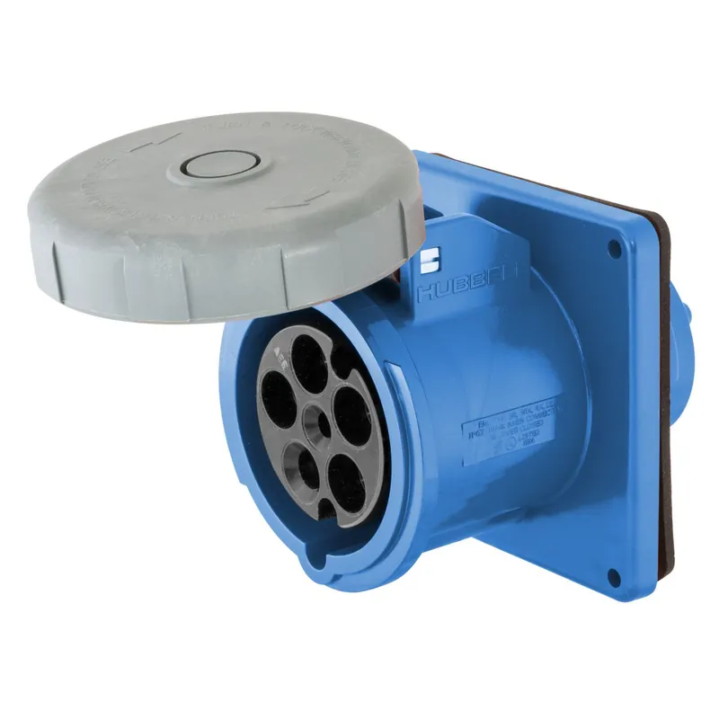 Hubbell HBL560R9W Pin and Sleeve Receptacle 4P5W 60A 120/208V