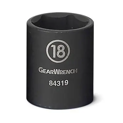 Gearwrench 84319N 3/8 Drive 18mm Standard Impact Socket