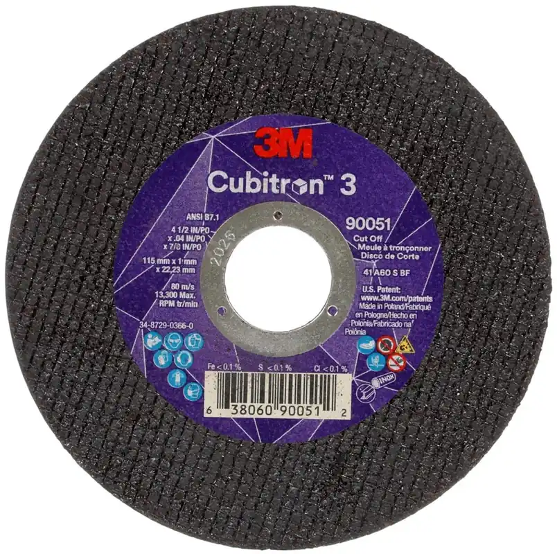 3M 7100304307 Cubitron 3 Cut-Off Wheel 60+ (4 1/2 x .04 x 7/8)