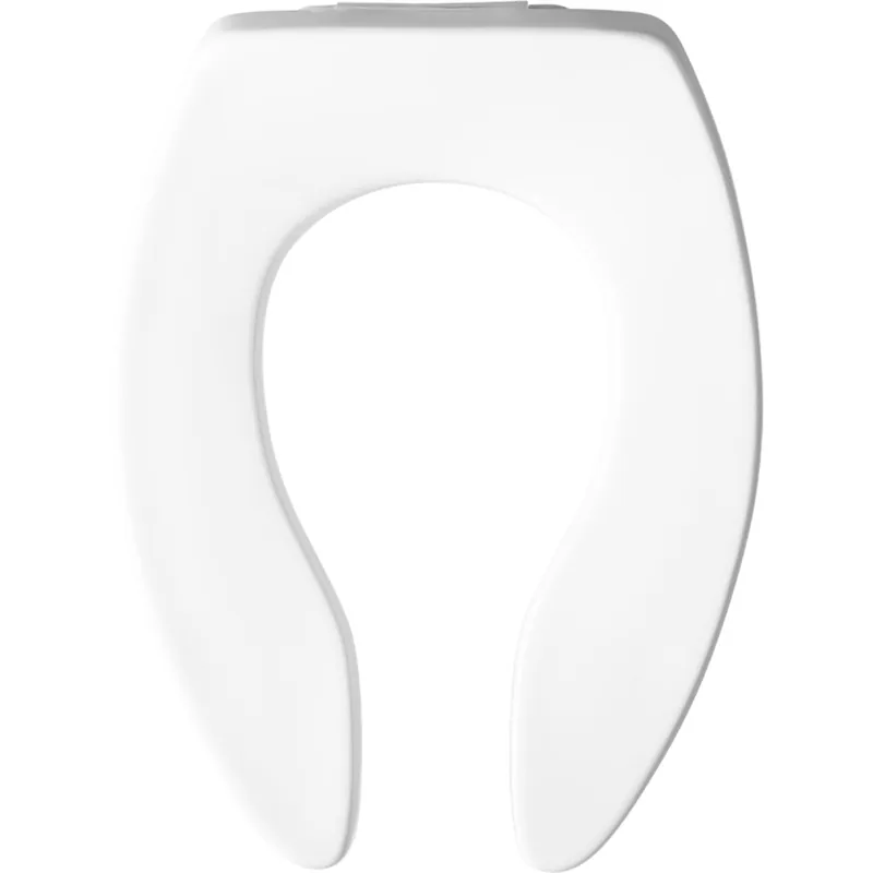 Church 9500SSCT000 Elongated Open Front Less Cover Commercial Plastic Toilet Seat