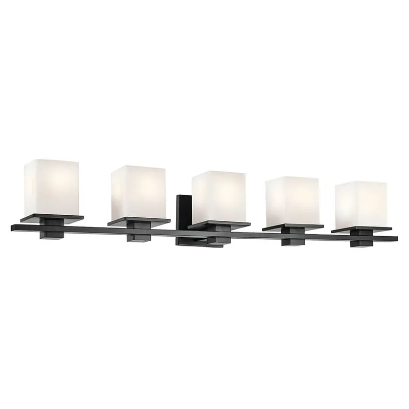 Kichler 45193BK BLACK 5 100W A19 E26 BATH VAN *TULLY