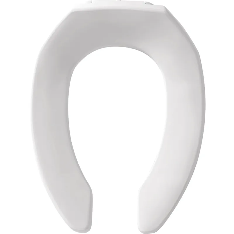 Church 295SSCT000 Elongated Open Front Less Cover Commercial Plastic Toilet Seat