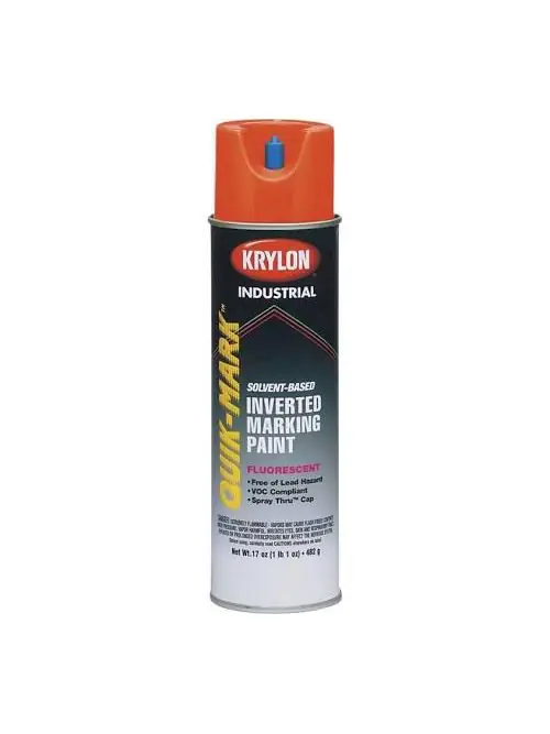 Krylon S03613 Safety Red Fluorescent Industrial Inverted Marking Paint 17 oz