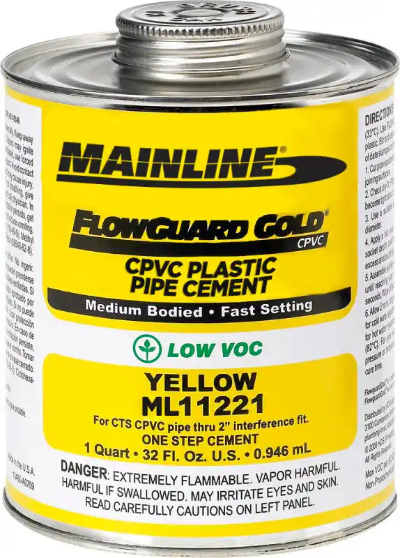 Mainline ML11219 Cement 1/2PT Yellow CPVC Flowguard Gold