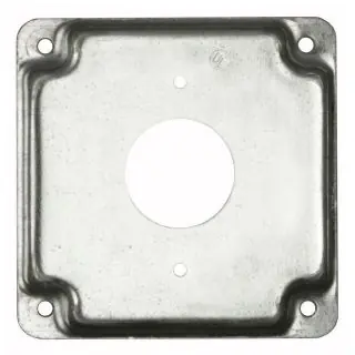 RACO 801C Square Exposed Work Cover 4 Inch Square 1 Receptacle