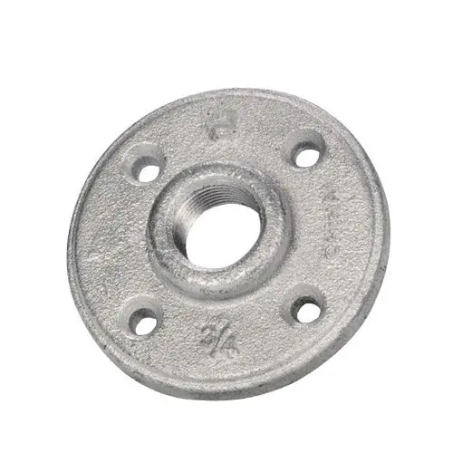 Sepco 2F Zinc Plated Malleable Iron Threaded Insert Floor Flange 3/4 Inch
