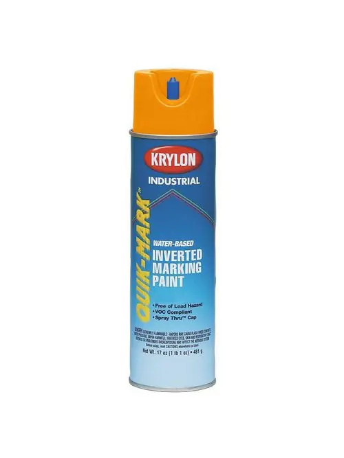 Krylon S03702 17 oz Orange Fluorescent Industrial Inverted Marking Paint
