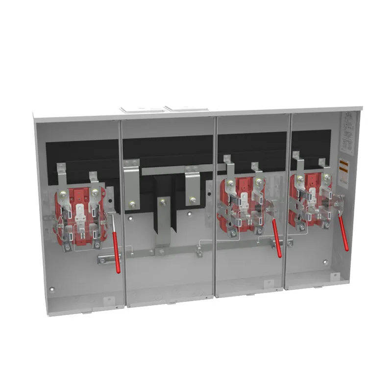 Milbank U2873-XT-5T9 Meter Socket 200 Amp 1 Phase Ringless Lever 5 Term 3 Position OH or UG with Center Wireway 300V