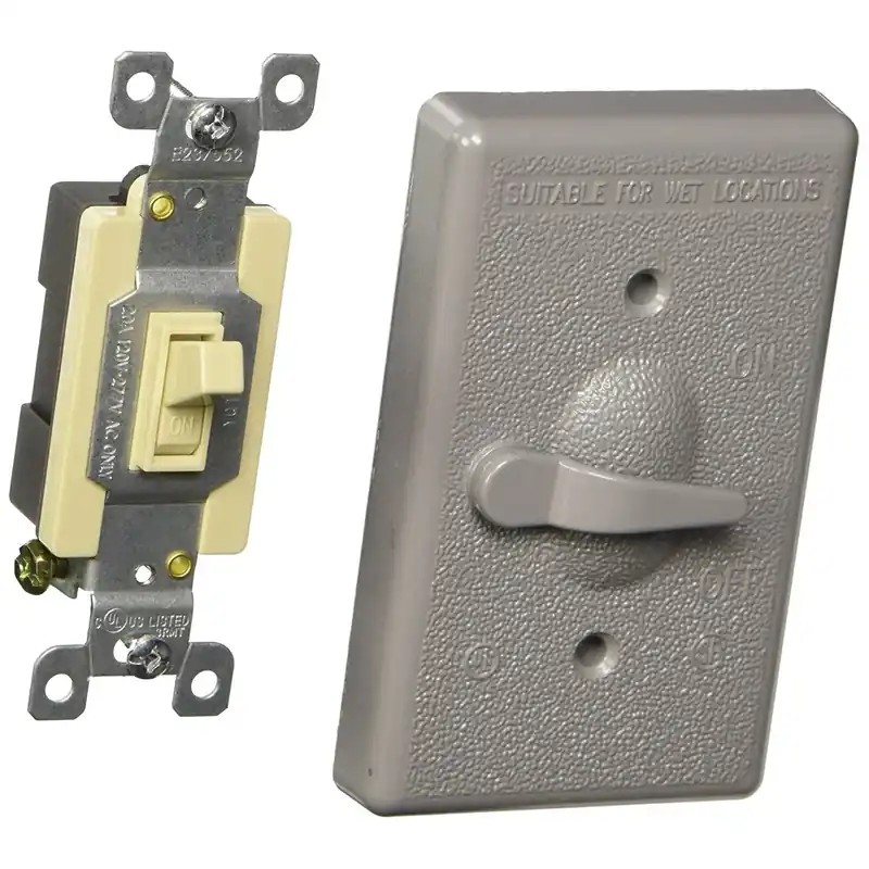Raco 5128-0 Lever Operator Switch Cover 2-53/64 Inch x 39/64 Inch x 4-39/64 Inch